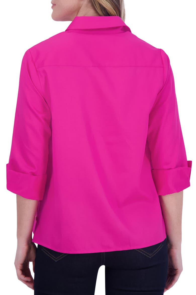 Beatrice Side Button Accent Shirt, Alternate, color, AZALEA