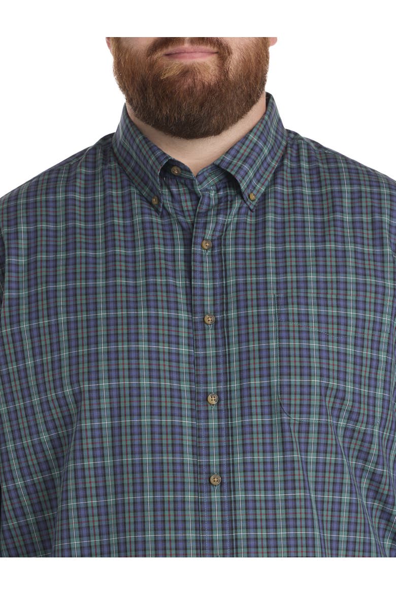 Big & Tall Easy-Care Large Plaid Sport Shirt, Alternate, color, MULTI