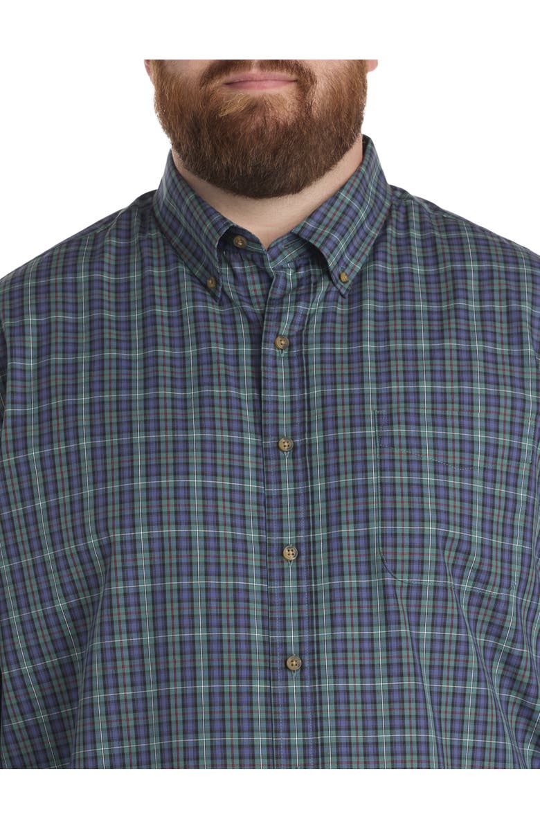 Harbor Bay by DXL Big & Tall Easy-Care Large Plaid Sport Shirt, Alternate, color, Multi