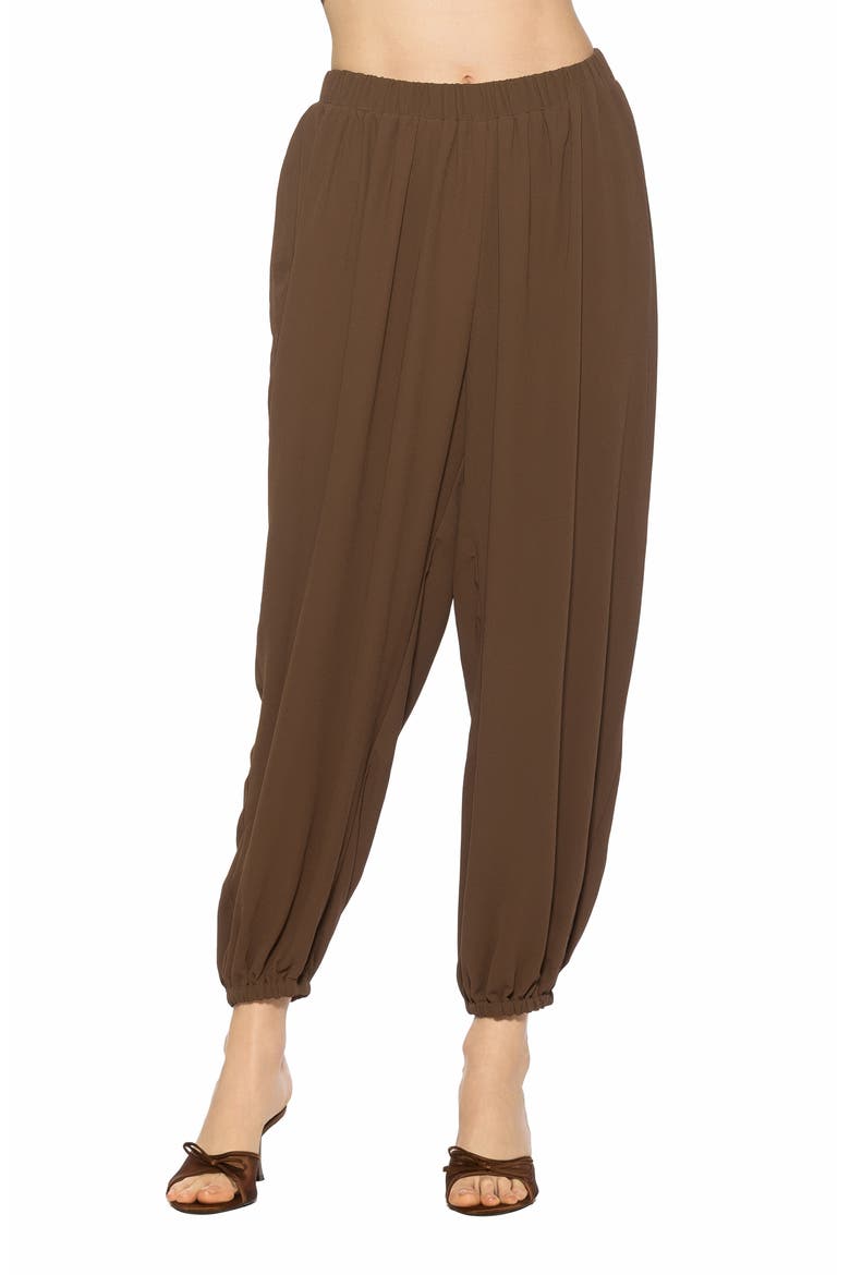 Silas Draped Balloon Pants, Alternate, color, BROWN