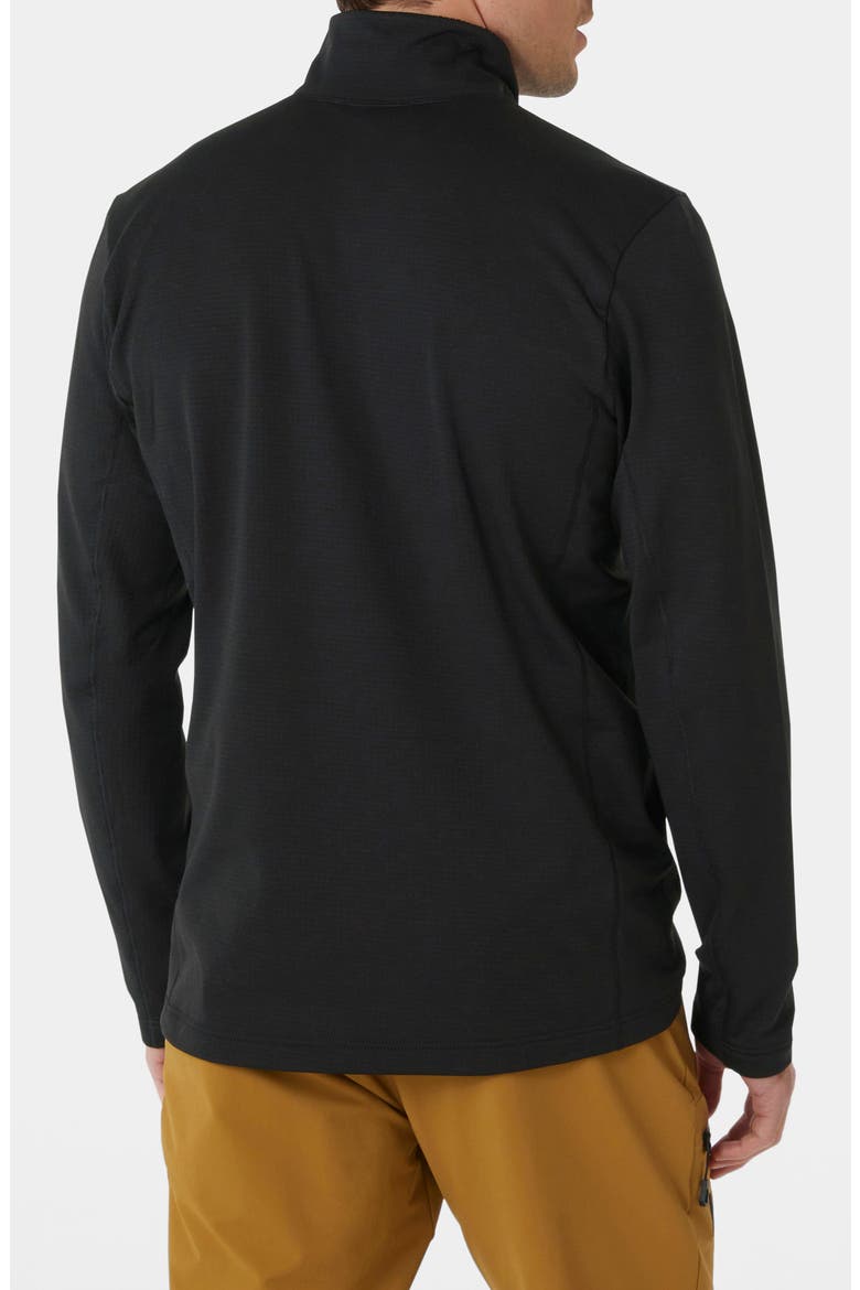 Versatile Half Zip Midlayer Fleece Pullover, Alternate, color, BLACK