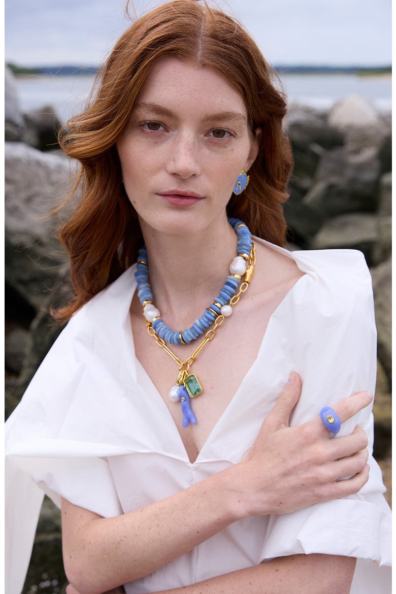 Umi Disc Bead Necklace, Alternate, color, LIGHT BLUE