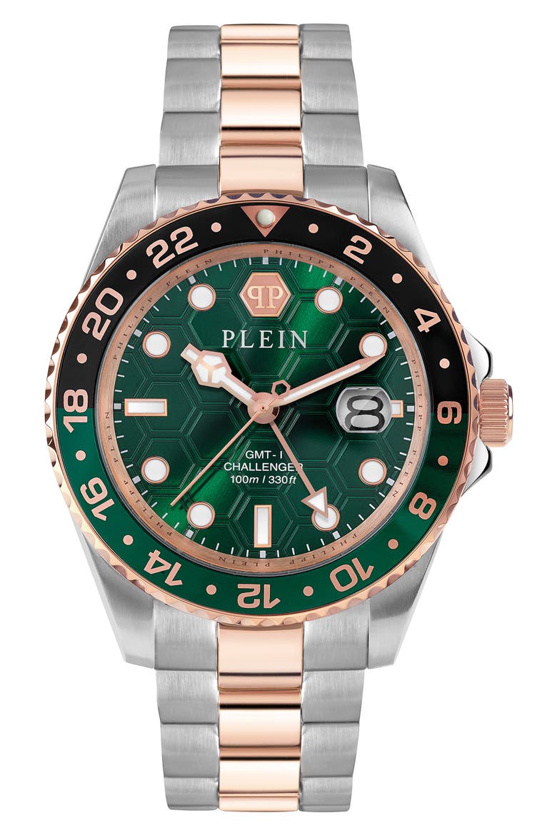 GMT-I Challenger Bracelet Watch, 44mm, Main, color, TWO TONE