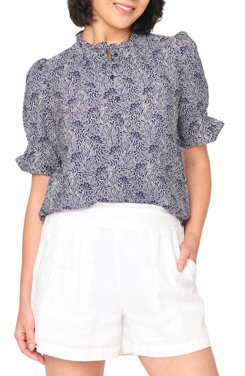 Dianthus Floral Puff Sleeve Top