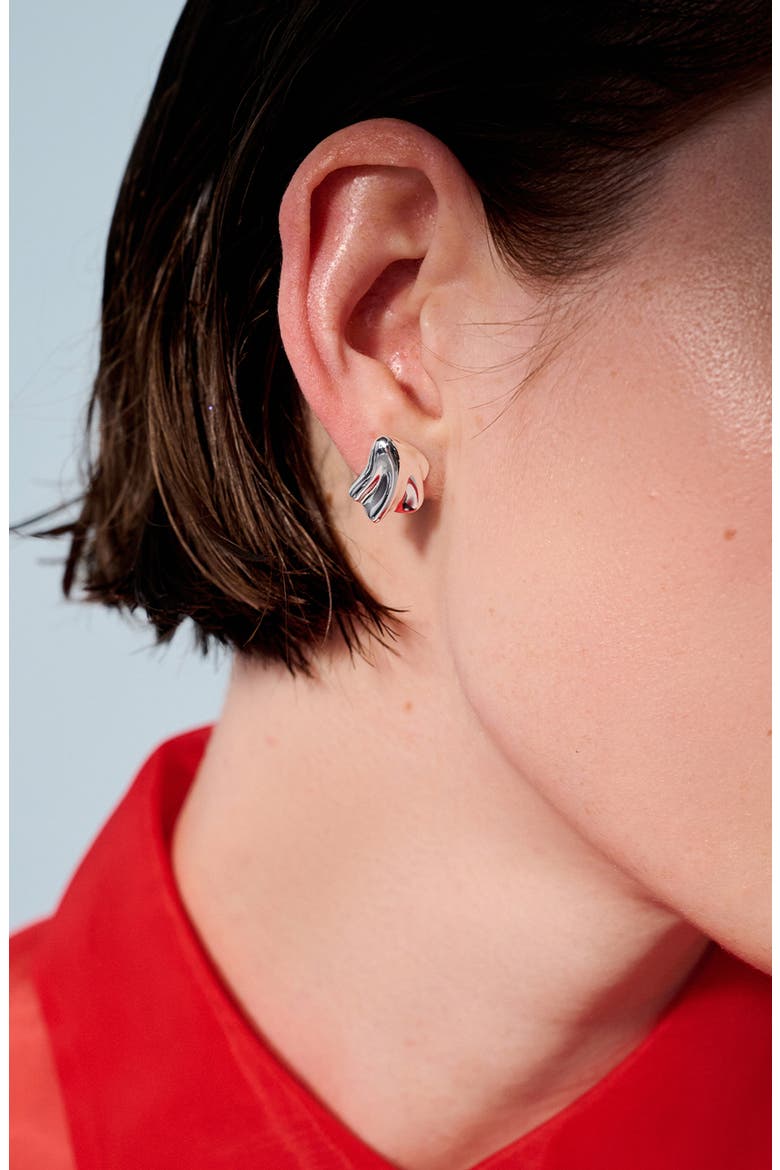 Zoe Stud Earrings, Alternate, color, HIGH POLISH SILVER