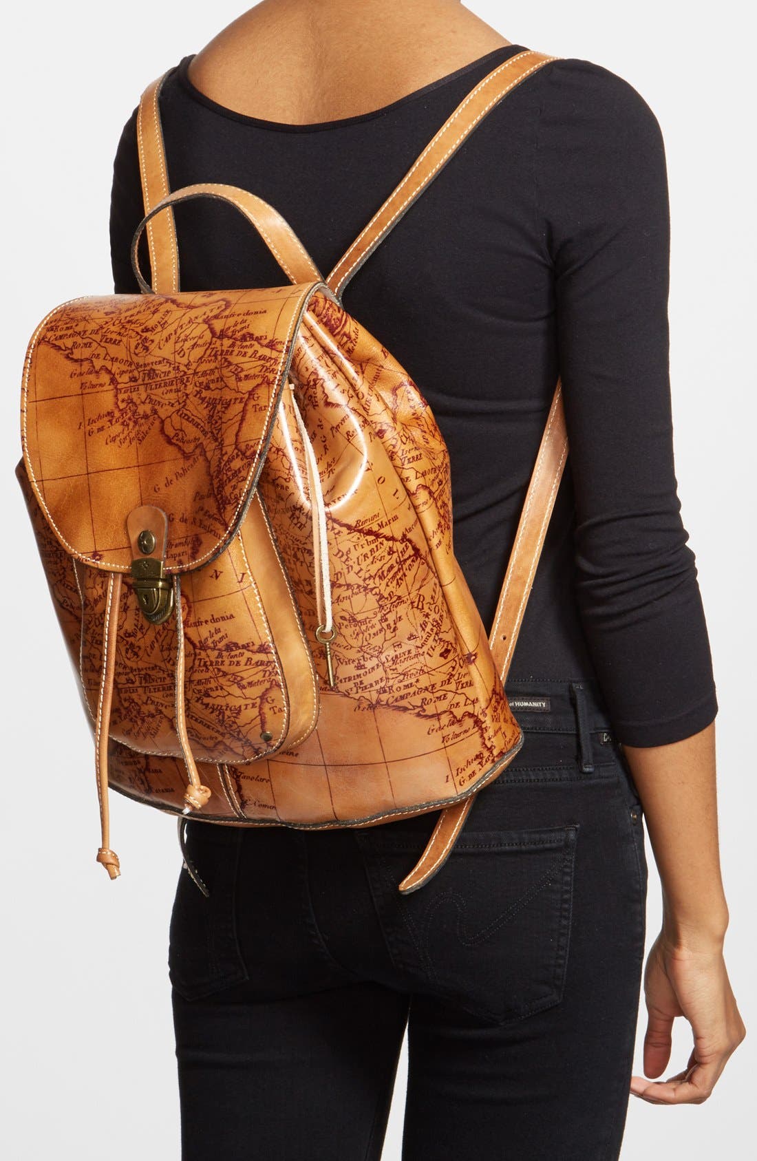 'Casape' Leather Backpack, Alternate, color, RUST