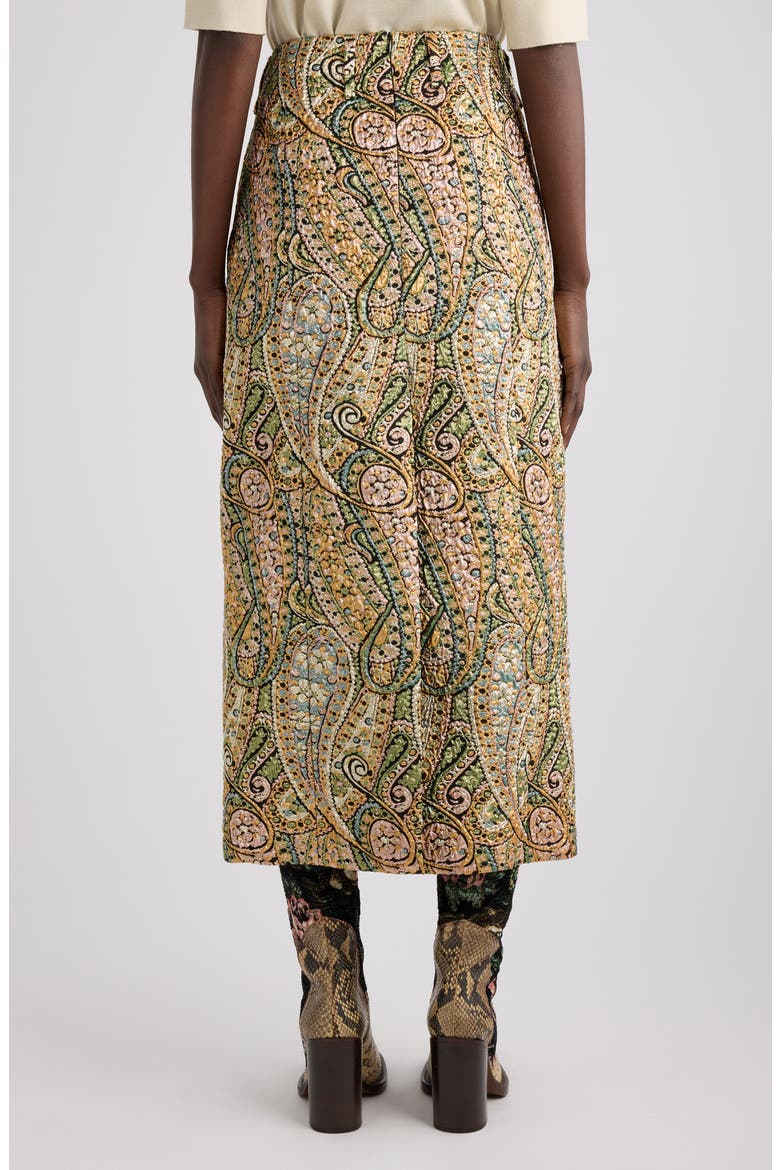 Sentista Paisley Jacquard Midi Skirt, Alternate, color, MULTI