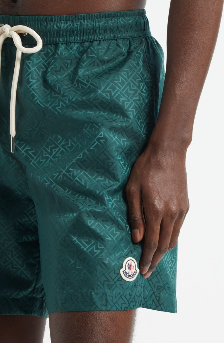 Moncler Boxer Mare Swim Trunks, Alternate, color, Green