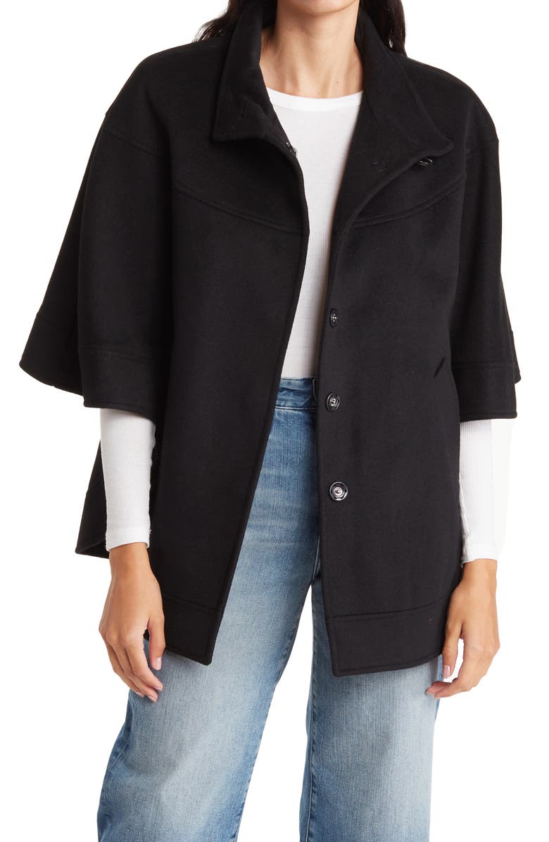 Sam Edelman Funnel Collar Capelet, Main, color, 