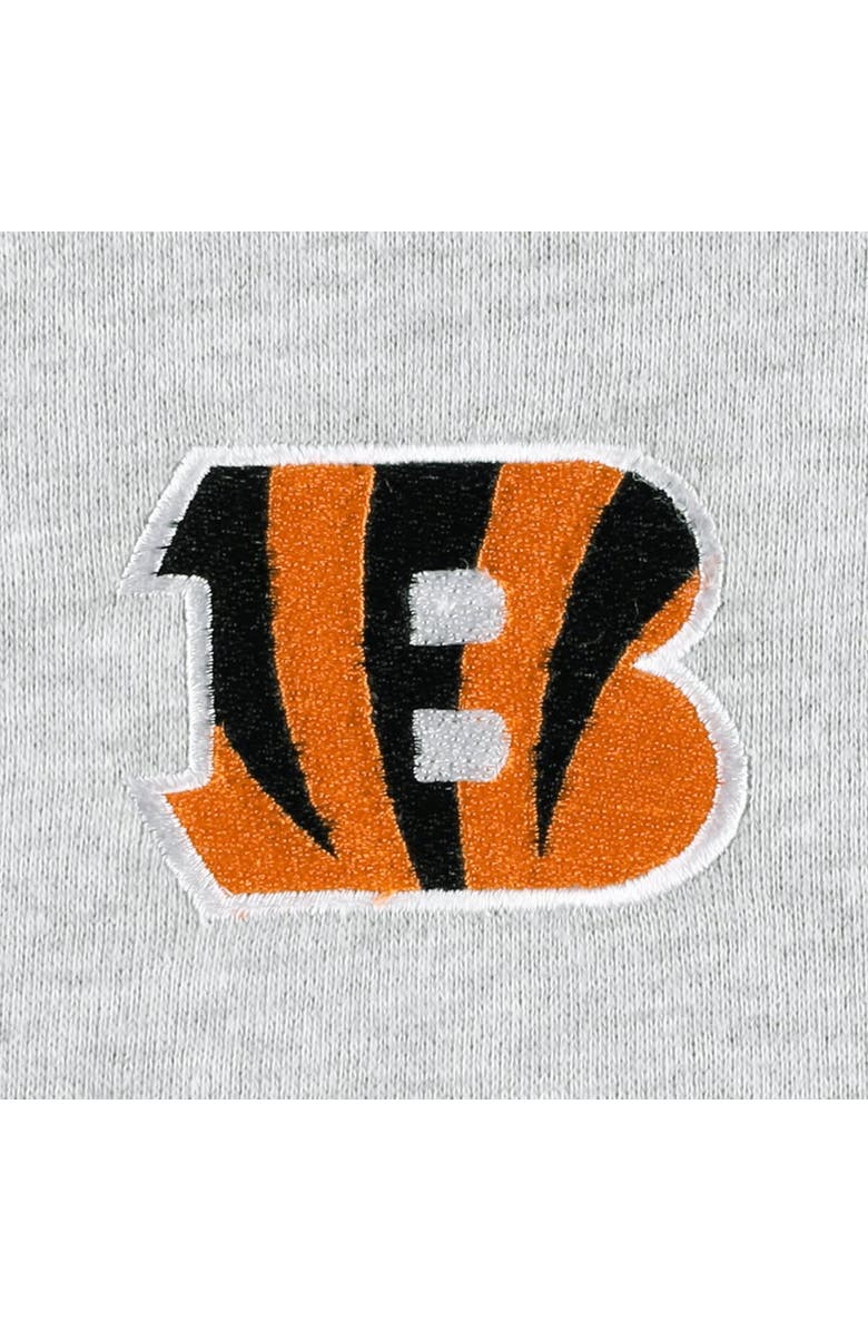 PROFILE Men's Heather Gray Cincinnati Bengals Big & Tall Fleece Raglan Full-Zip Hoodie Jacket, Alternate, color, 