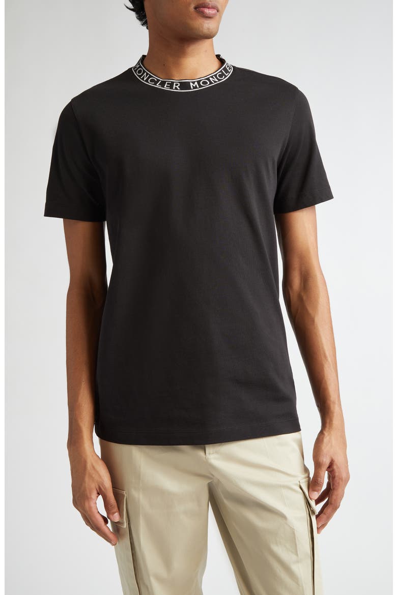 Logo Cotton T-Shirt, Main, color, BLACK