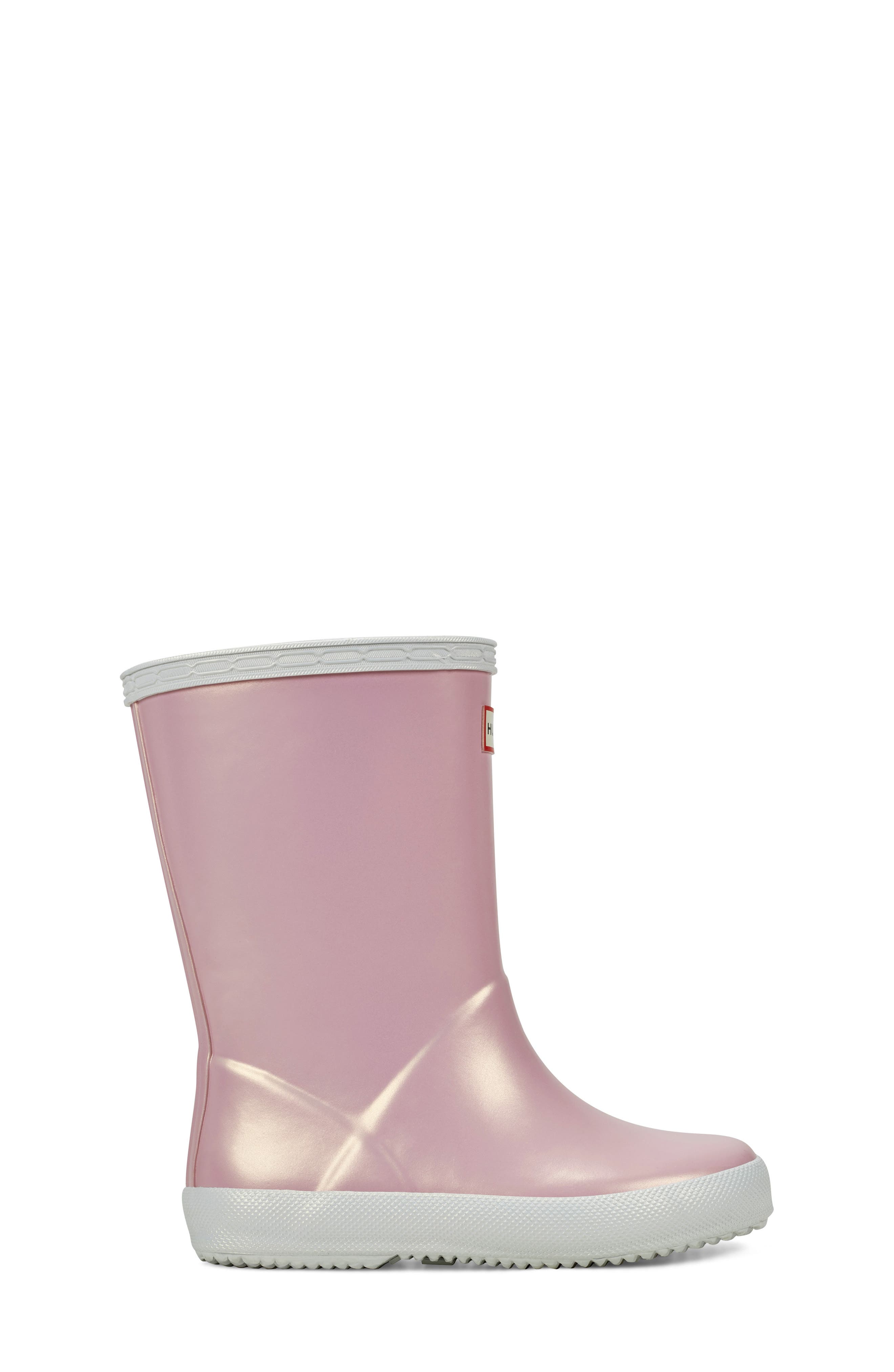 Hunter First Classic Nebula Waterproof Rain Boot, Alternate, color, Foxglove/ White