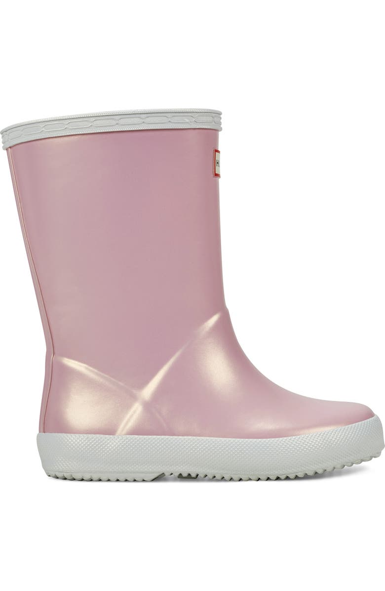 Hunter First Classic Nebula Waterproof Rain Boot, Alternate, color, Foxglove/ White