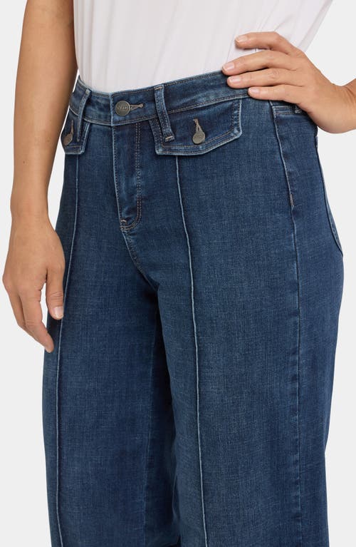Nydj Teresa Mid Rise Wide Leg Jeans In Louvre Sapphire In Blue