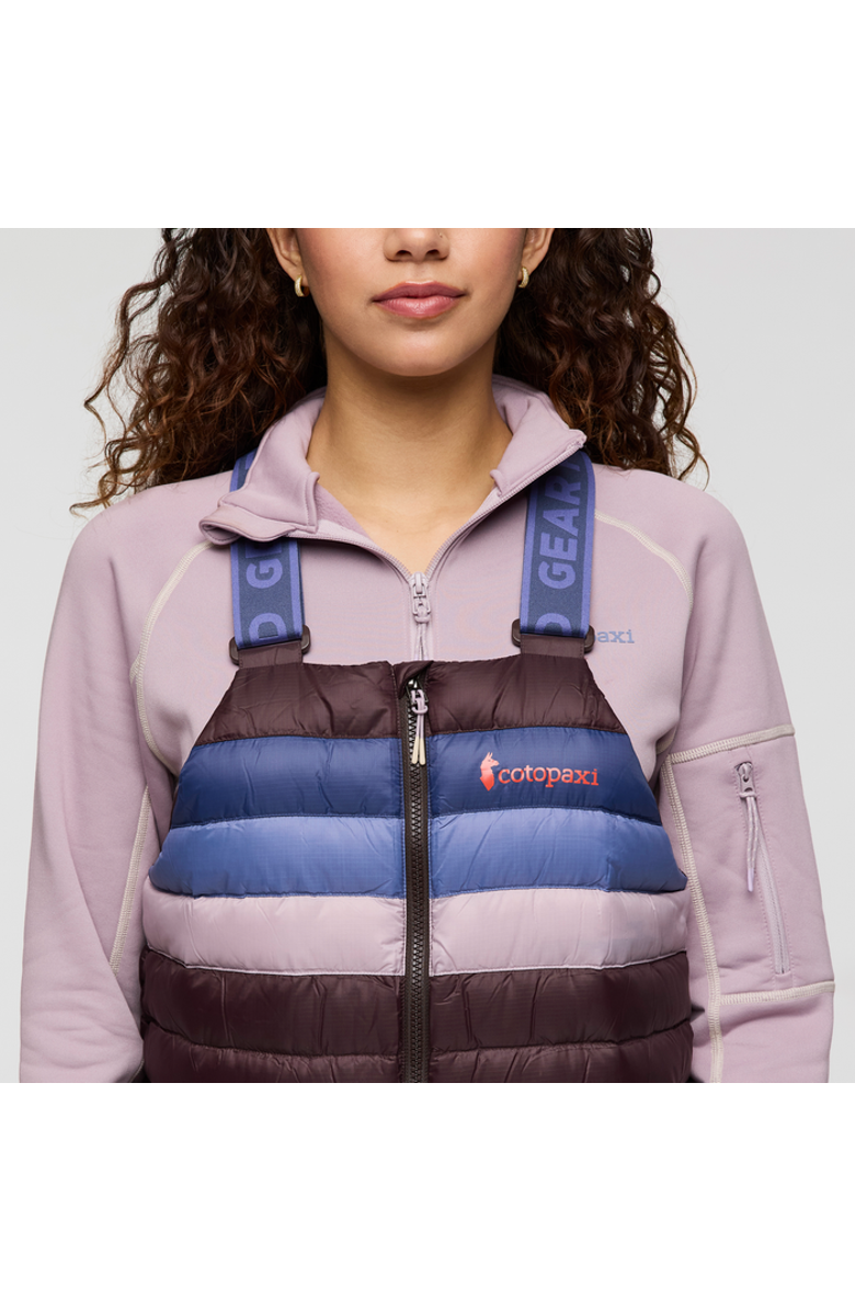 Cotopaxi Fuego Down Overall - Women's, Alternate, color, Coffee Stripes