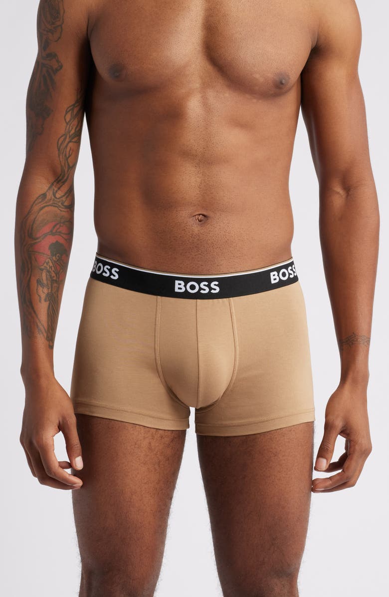BOSS 3-Pack Power Stretch Cotton Trunks, Main, color, 