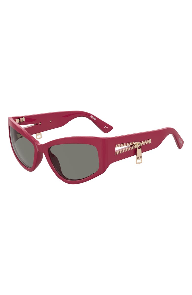 Moschino 59mm Cat Eye Sunglasses, Alternate, color, Red