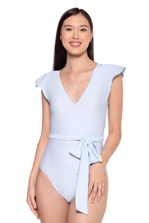 Flutter Sleeve Swimsuit - UPF 50+ Sun Protection - Coconut Grove