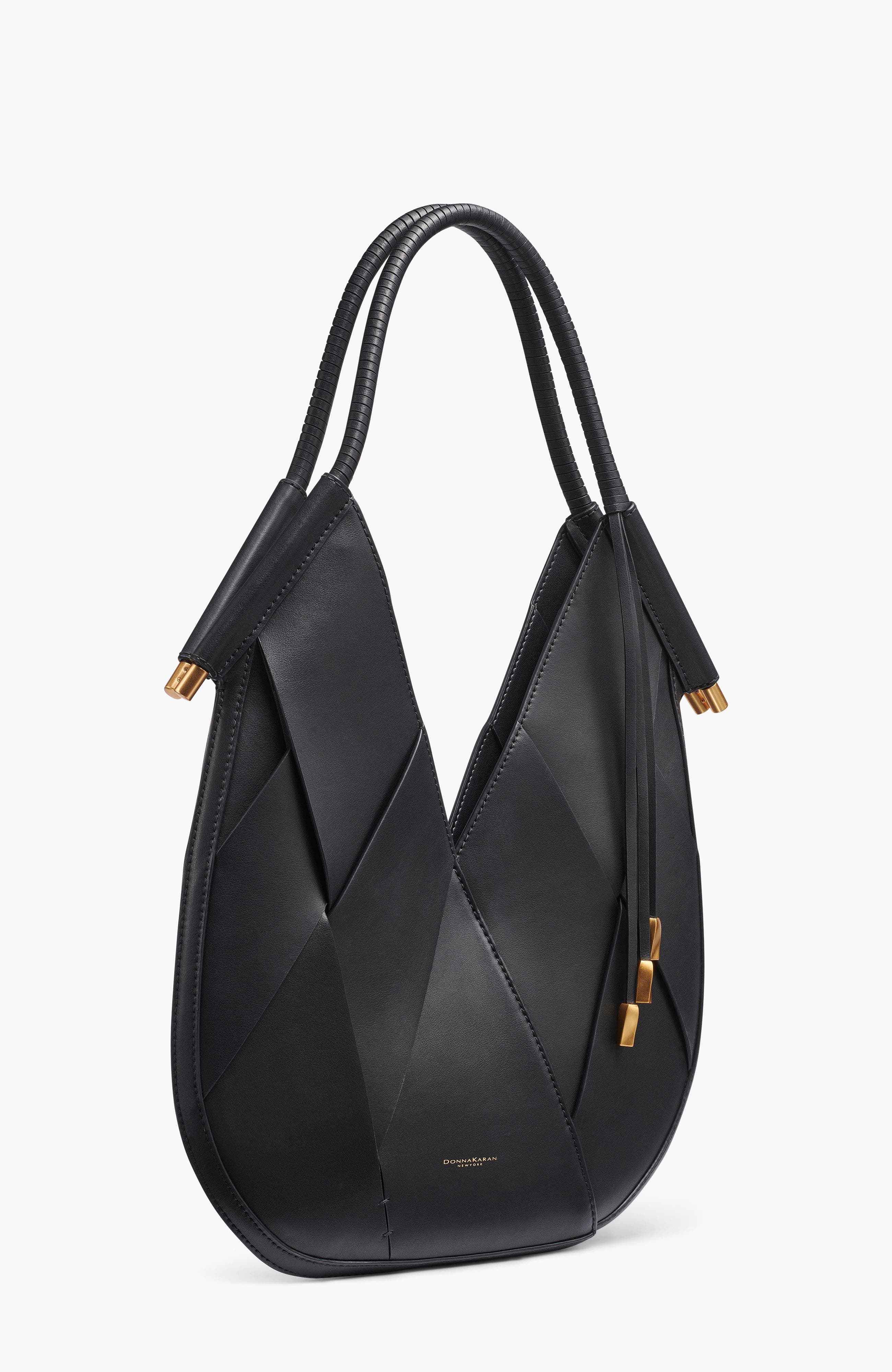 Donna Karan New York Baldwin Large Woven Mini Shoulder, Alternate, color, Blk/Gold