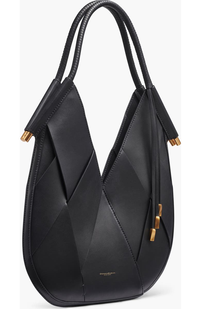 Donna Karan New York Baldwin Large Woven Mini Shoulder, Alternate, color, Blk/Gold