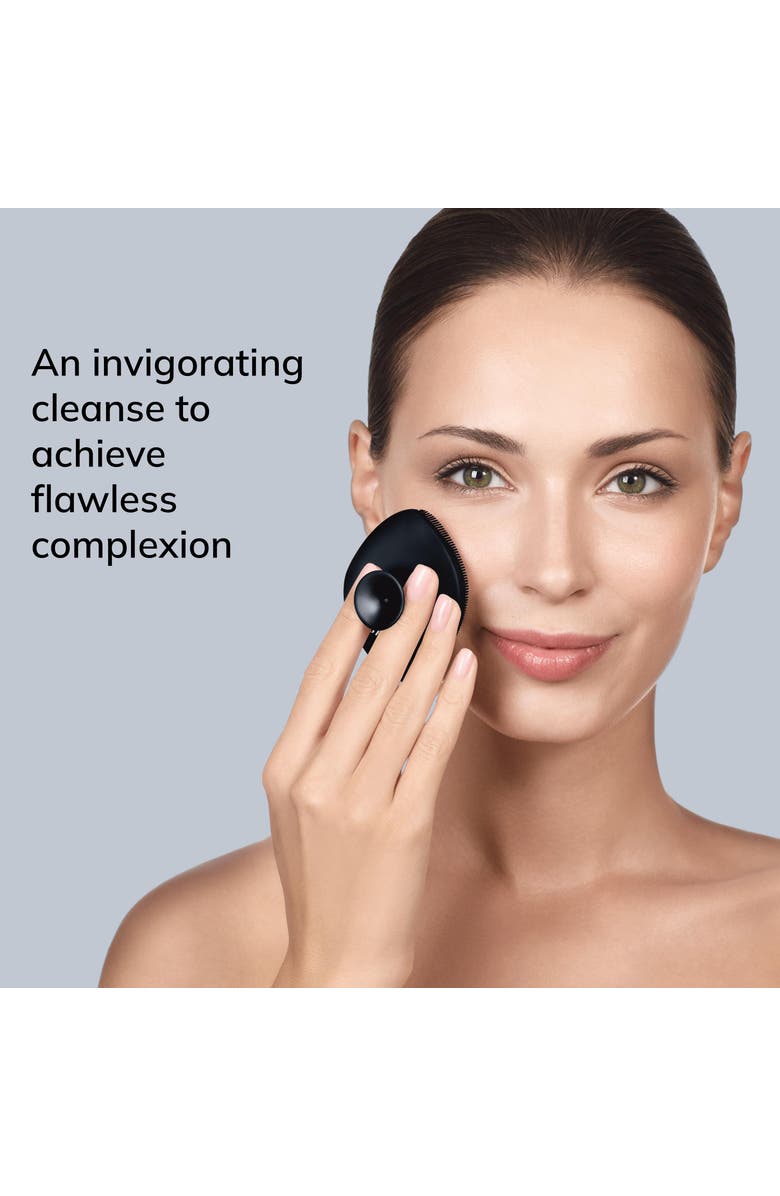 GESKE SmartAppGuided Facial Brush with Handle | 4 in 1, Alternate, color, Black