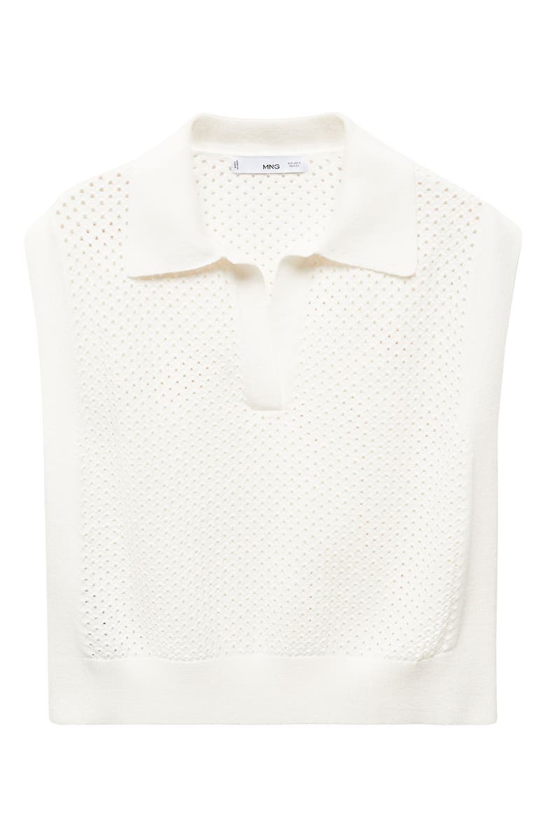 MANGO Openwork Sleeveless Sweater, Alternate, color, 