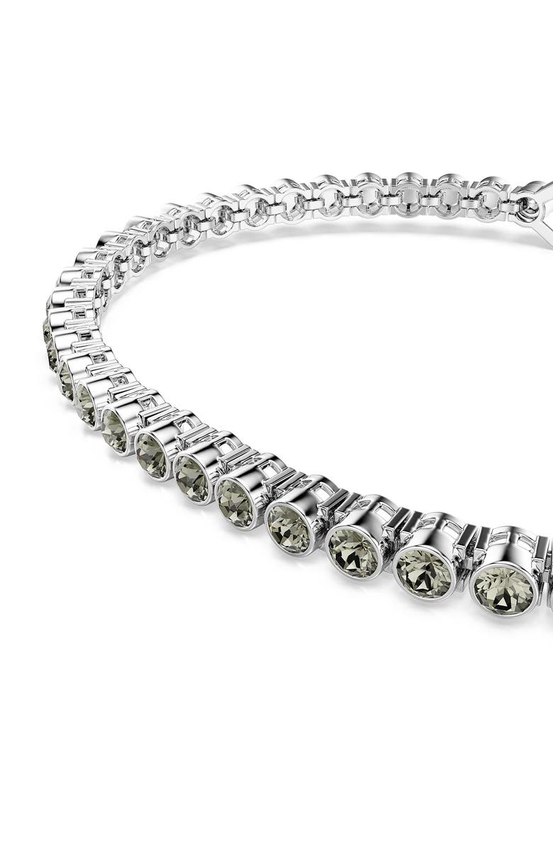 Swarovski Imber Bezel Set Crystal Tennis Bracelet, Alternate, color, Rhodium/Green