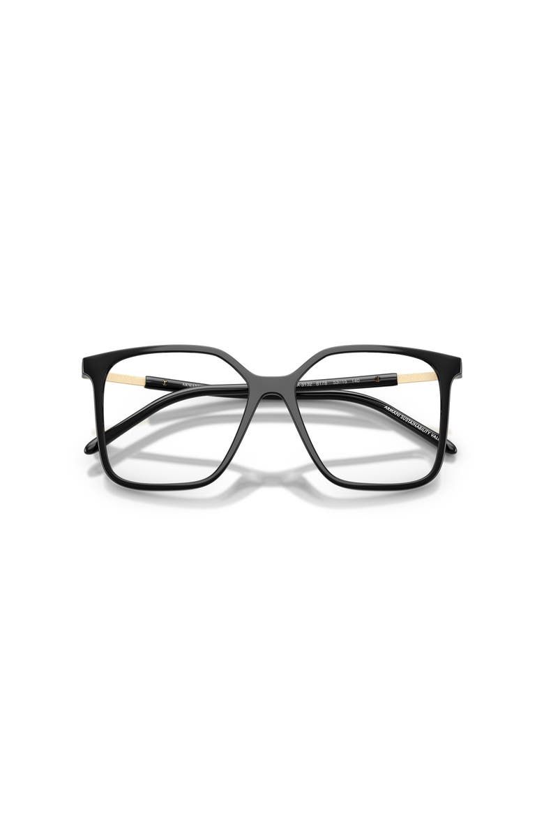 Armani Exchange 53mm Irregular optical glasses, Alternate, color, Black