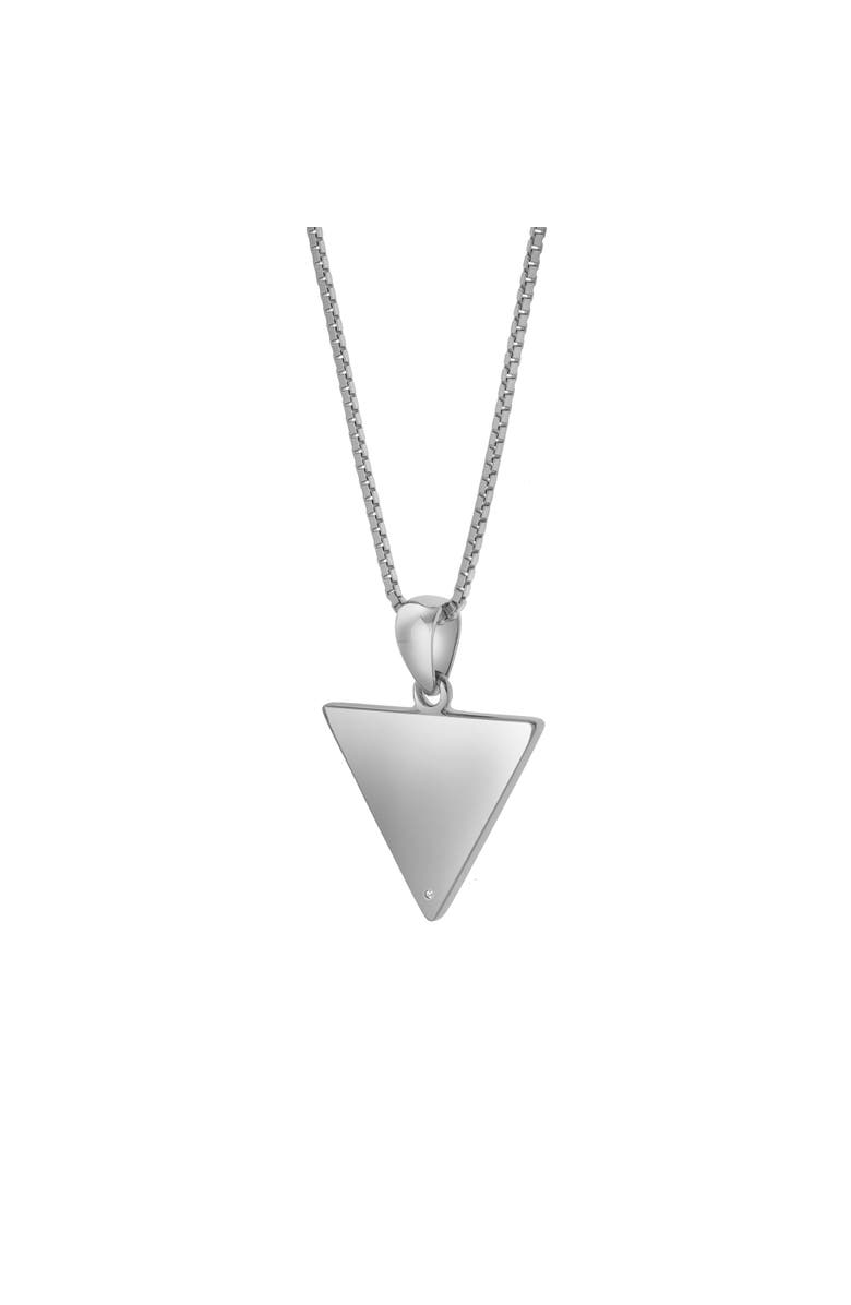 LuvMyJewelry Corinne Sterling Silver 0.01 Ct Diamond Triangle Pendant, Alternate, color, 925 Sterling Silver