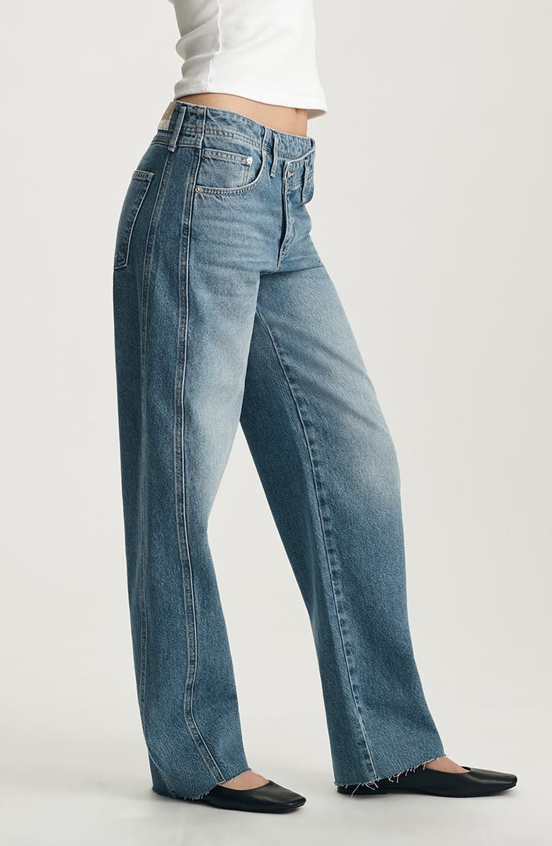 Mavi Jeans Nica Crossover High Waist Barrel Leg Jeans, Alternate, color, 