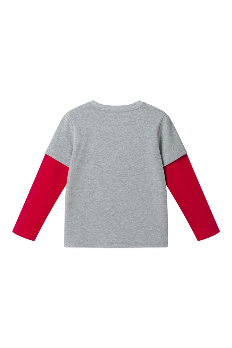 Kids' Holiday Trucks Long Sleeve Graphic T-Shirt, Alternate, color, GYL-GREY LOADING