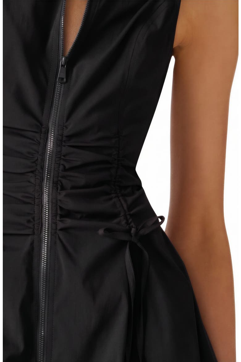 Daisie Ruched Sleeveless Minidress, Alternate, color, BLACK