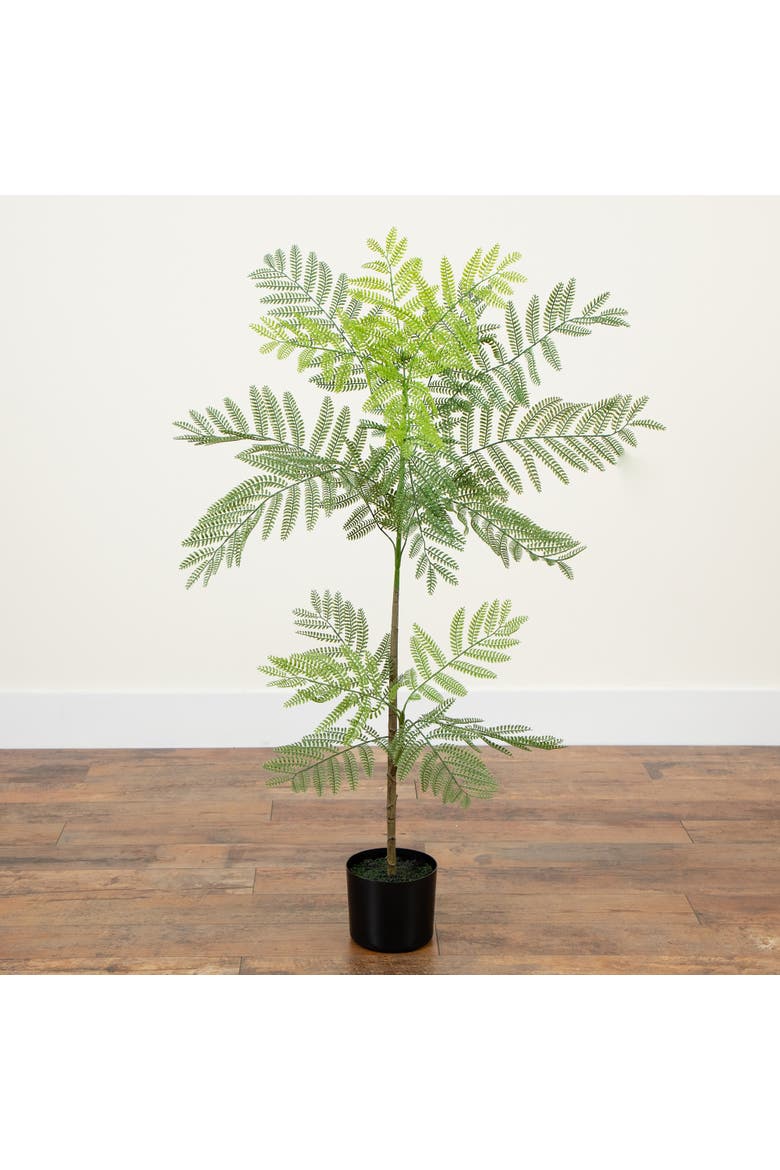 3.5-ft Artificial Minimalist Jacaranda Tree, Alternate, color, Green