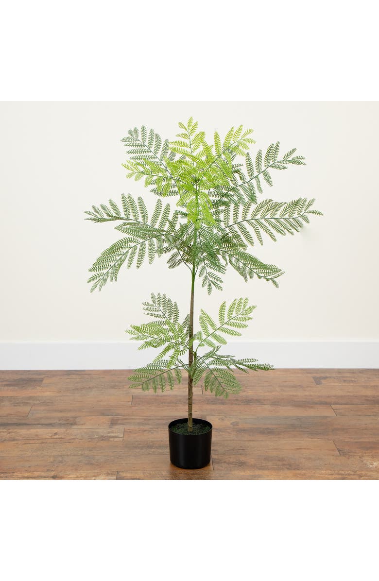 NEARLY NATURAL 3.5-ft Artificial Minimalist Jacaranda Tree, Alternate, color, Green