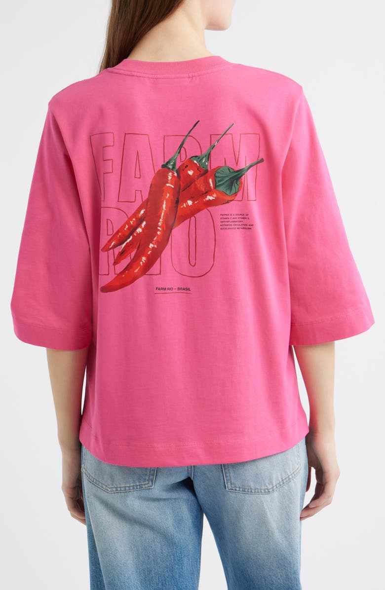 FARM Rio Spicy Pepper Cotton Graphic T-Shirt, Alternate, color, 
