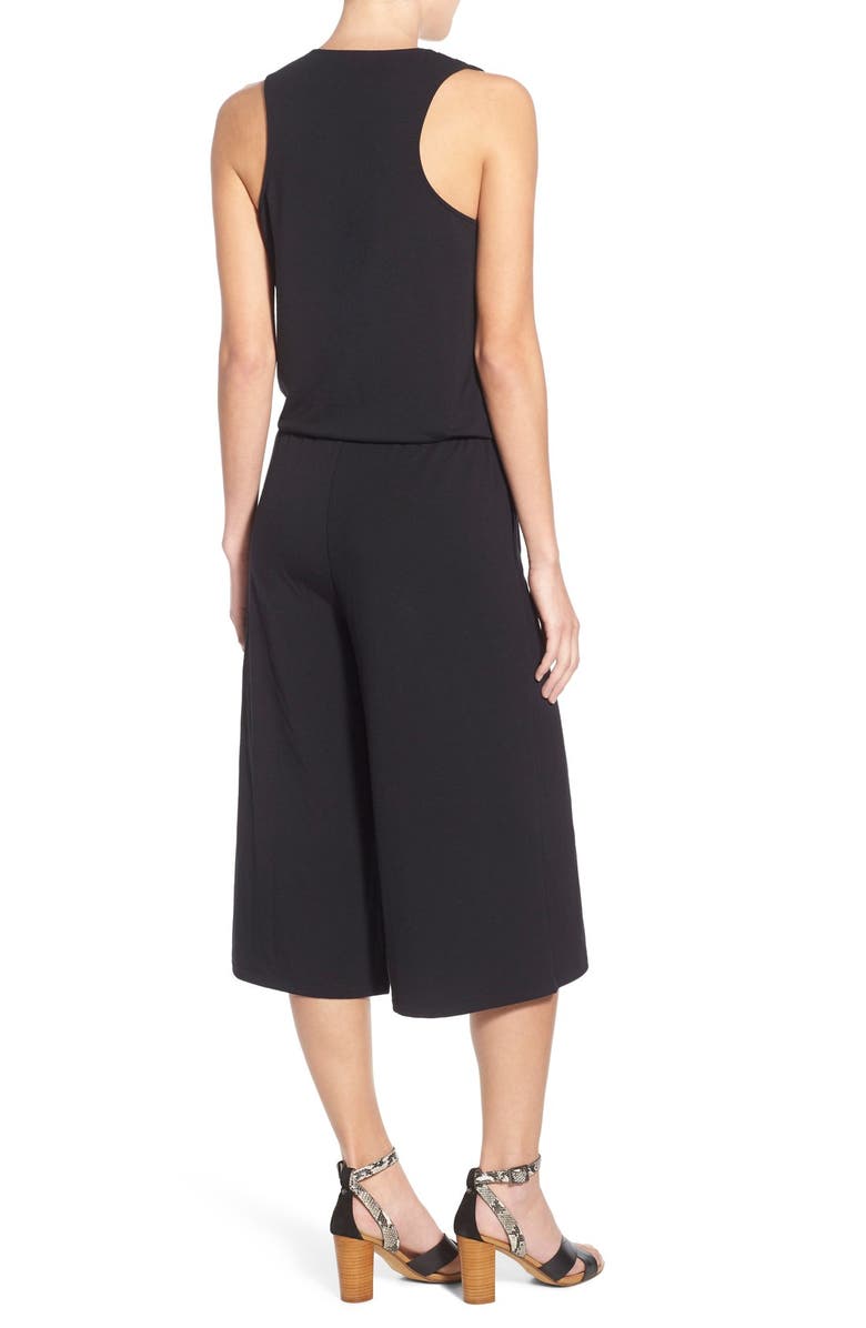 Halogen<sup>®</sup> Sleeveless Jersey Crop Jumpsuit, Alternate, color,