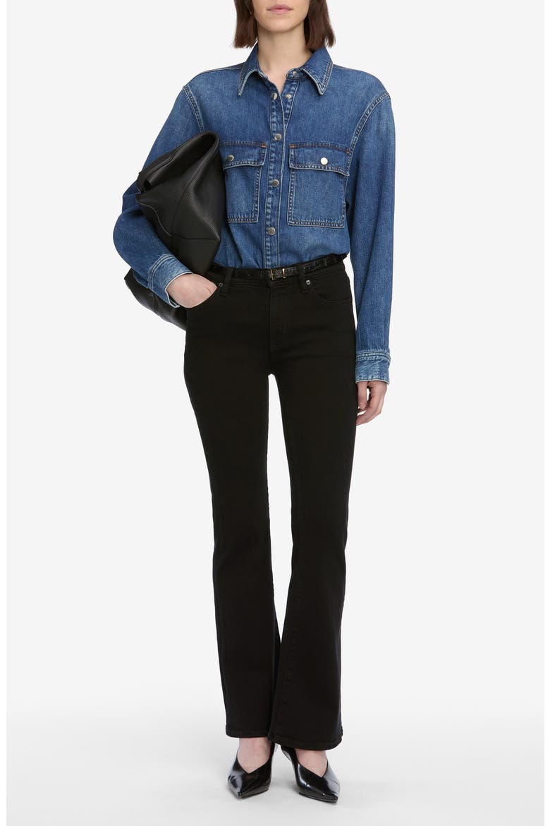 The Icon Flare Leg Jeans, Alternate, color, BLACK