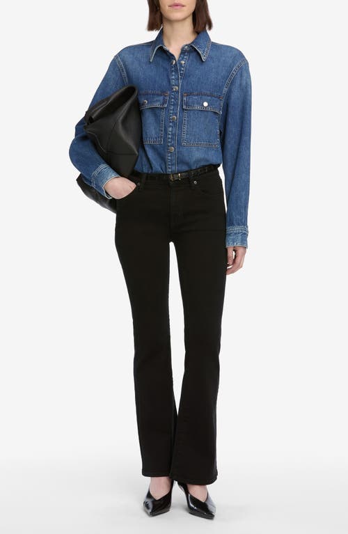 Frame The Icon Flare Leg Jeans In Black