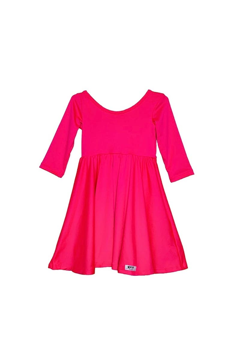 Summer Twirly Dress, Main, color, Neon Pink