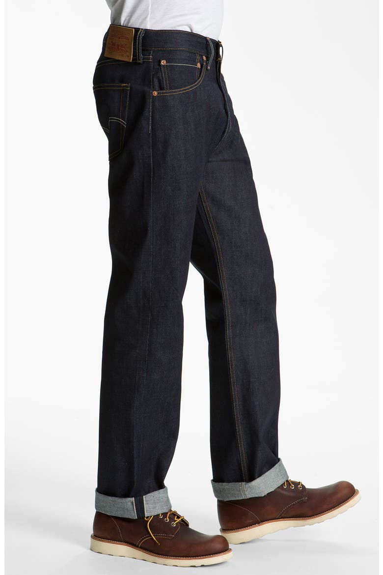 '501®' Straight Leg Jeans, Alternate, color, RIGID SELVEDGE