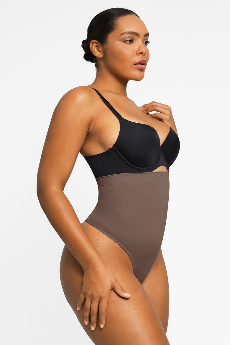 Eco Contour Seamless Shaping Panty, Alternate, color, Dark Brown