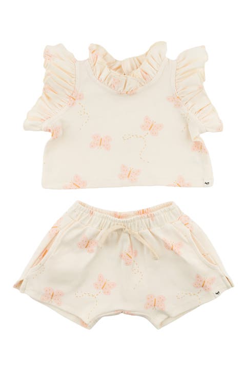 Mini Butterflies Pink Lola Top Jamie Short Set