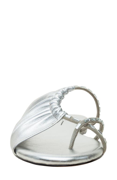 Linea Paolo Lane Toe Loop Sandal In Silver