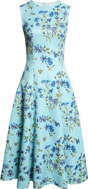 Emilia Wickstead Mara Magnolia Taffeta Faille Midi Dress