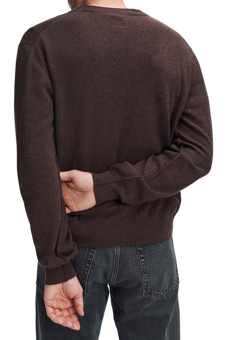 Jax V-Neck Cashmere Cardigan, Alternate, color, DARK BROWN