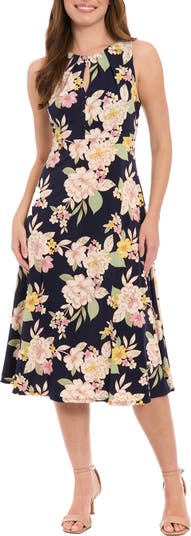 London Times T7844W Long Formal Floral Print Plus Size Dress main image 0