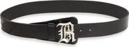 R13 Logo Buckle Leather Belt