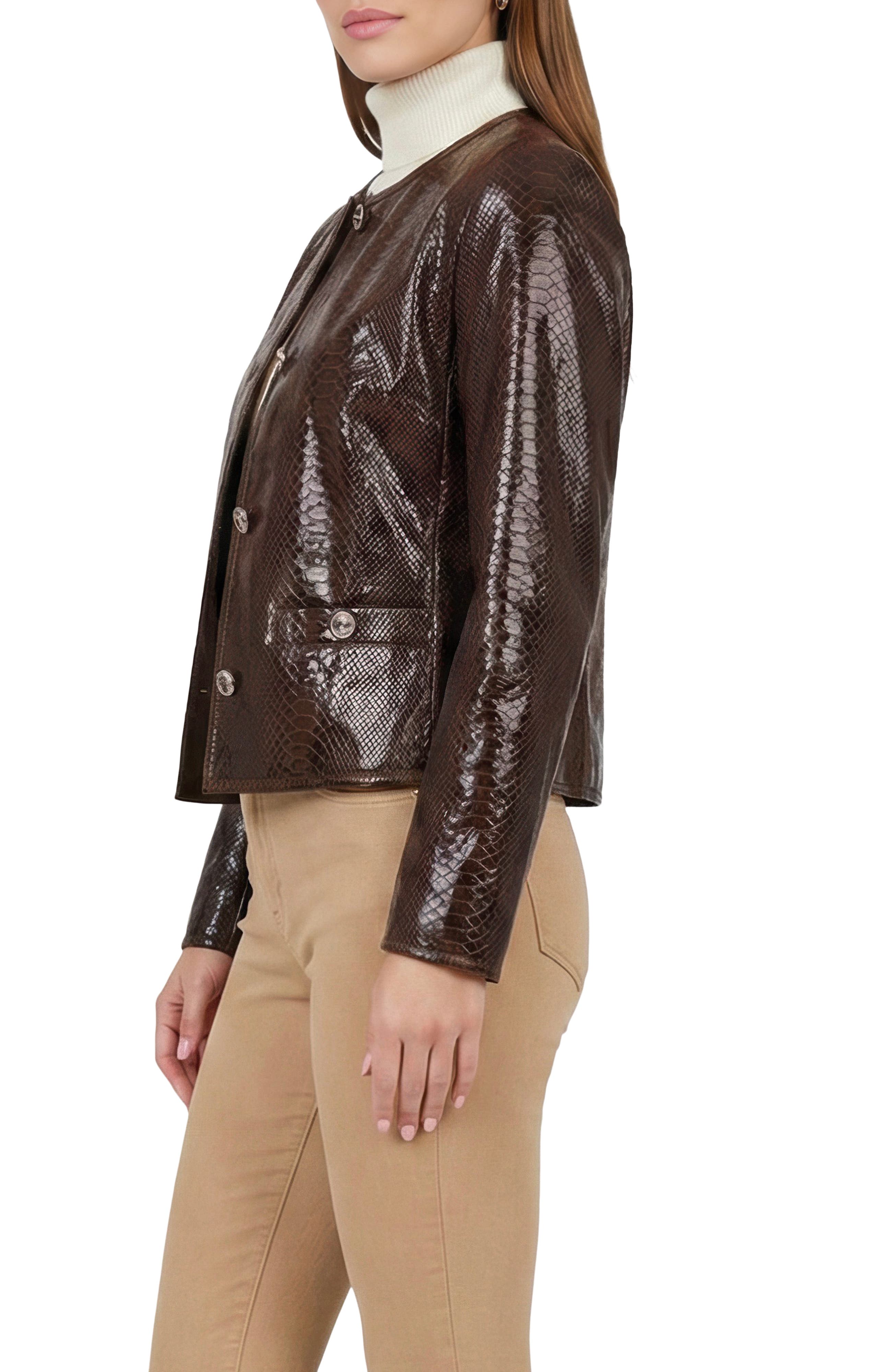 Genuine Metis SuedePythnPrinted Jacket - image 4