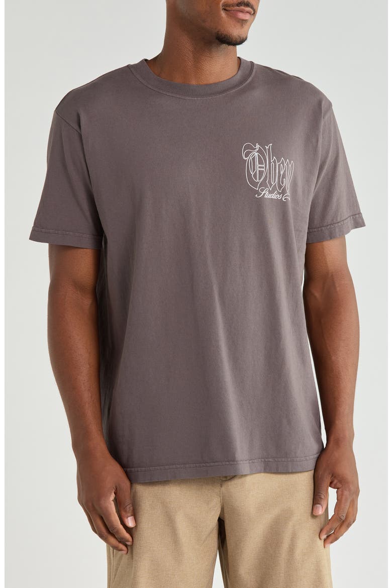 Powerhouse Graphic T-Shirt, Main, color, PIGMENT DUSTY BLACK