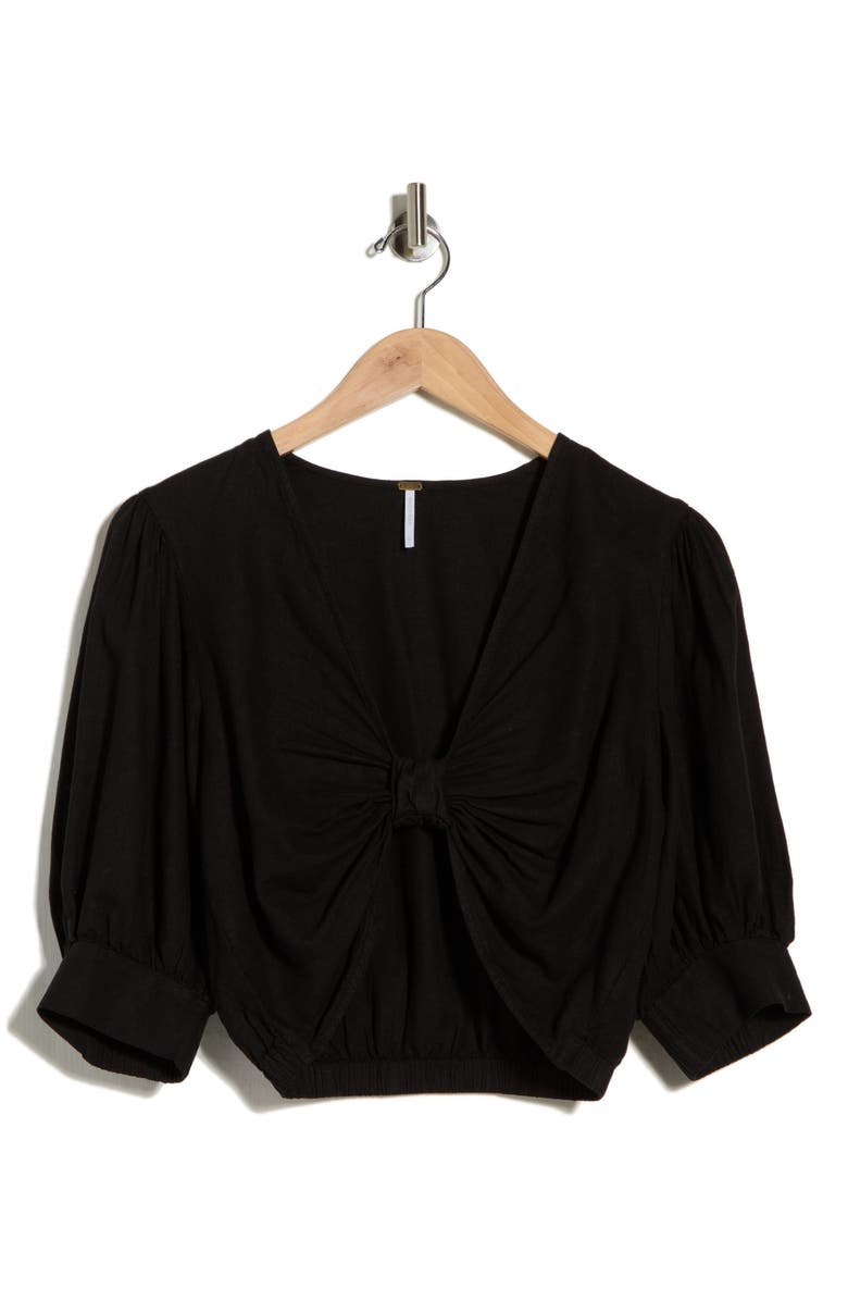 Young, Fabulous & Broke Miranda Linen Blend Crop Top, Main, color, 